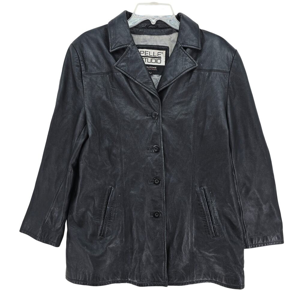 Wilson Men's Pelle Studio Leather Jacket Black L